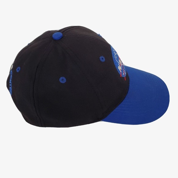 NASA Kennedy Space Center Blue Black Snapback Hat Cap Embroidered Logo Vintage - Picture 3 of 5